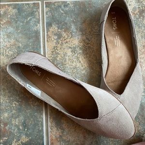 TOMS slip on suede and fabric shoe